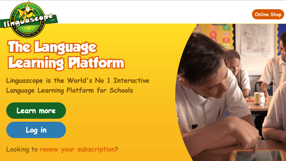 Linguascope et sa&nbsp;boutique